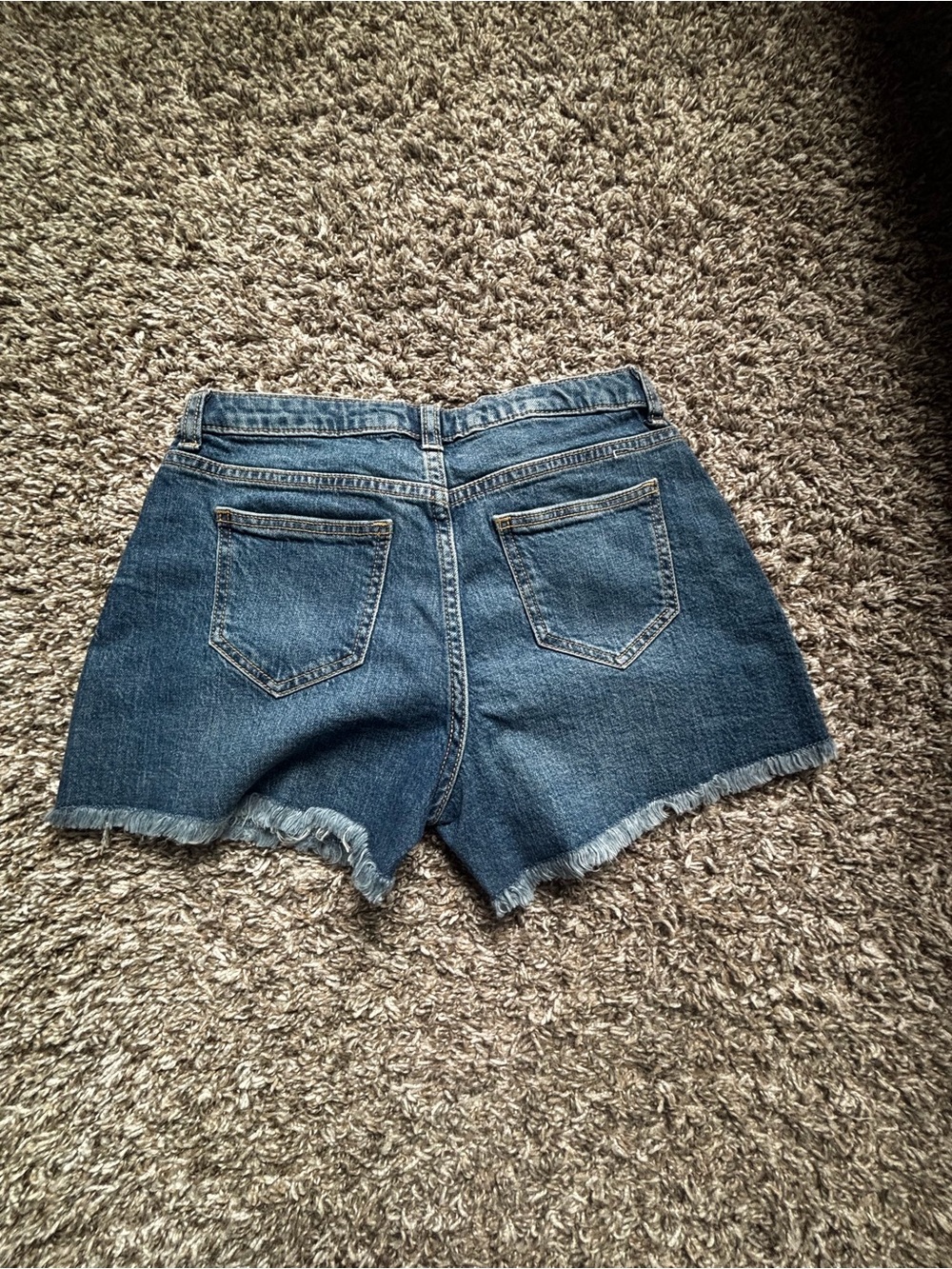 Target Blue Denim Frayed Hem Jean Shorts